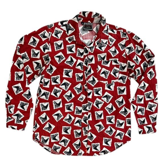Vintage Studio West Horse Print Button Down - Picture 1 of 6